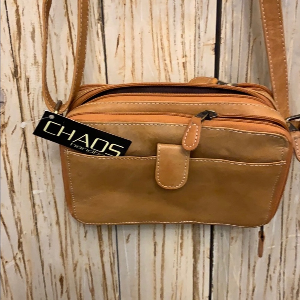 Chaos leather multi compartment handbag